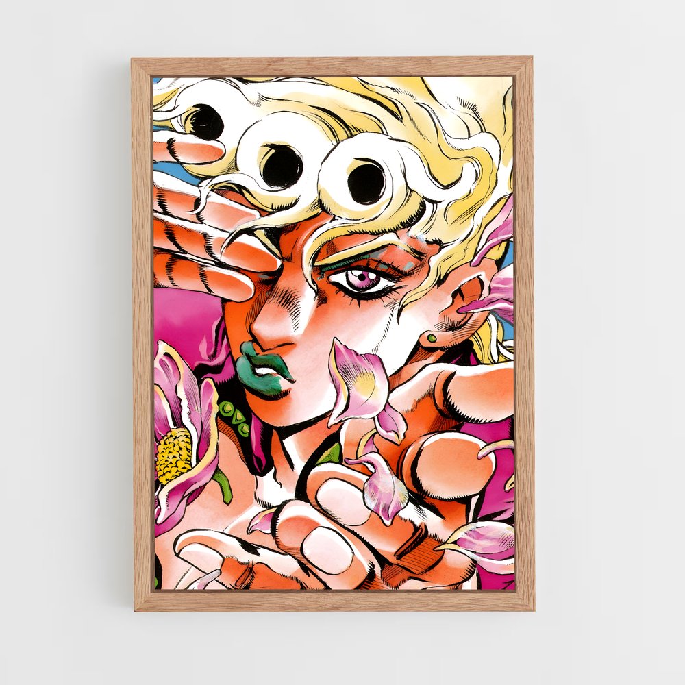 jojo-bizarre-adventure-1 cadre Bois clair