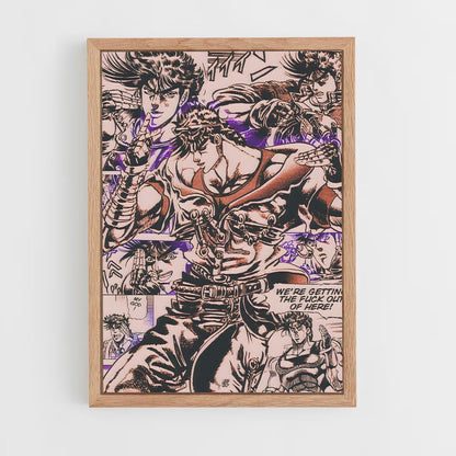 jojo-bizarre-adventure-5 cadre Bois clair