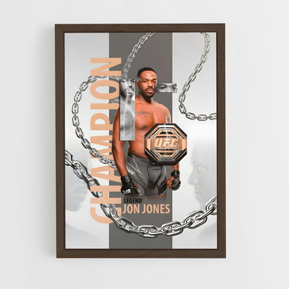 jon-jones-10 cadre Bois foncé