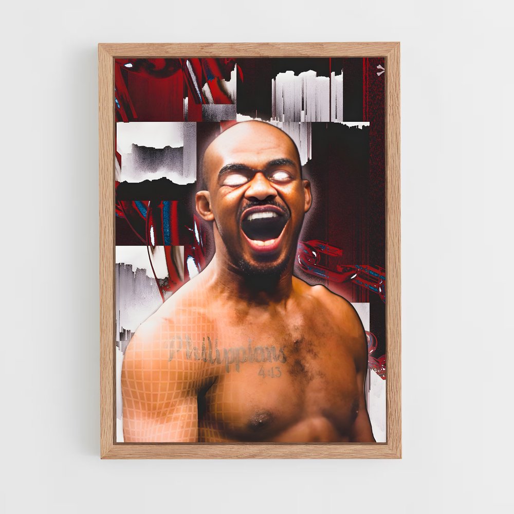 jon-jones-11 cadre Bois clair