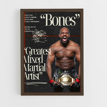 jon-jones-14 cadre Bois foncé