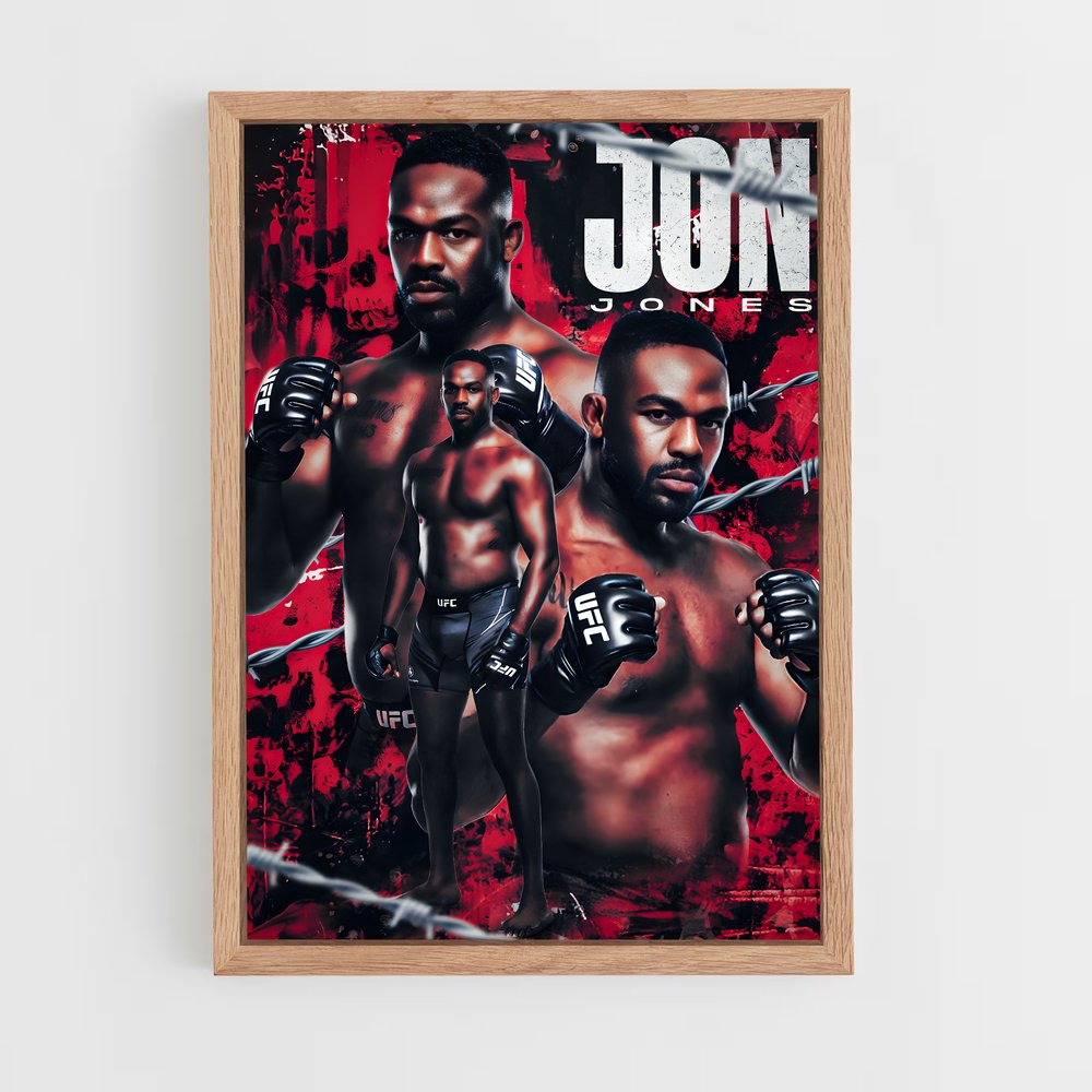jon-jones-15 cadre Bois clair