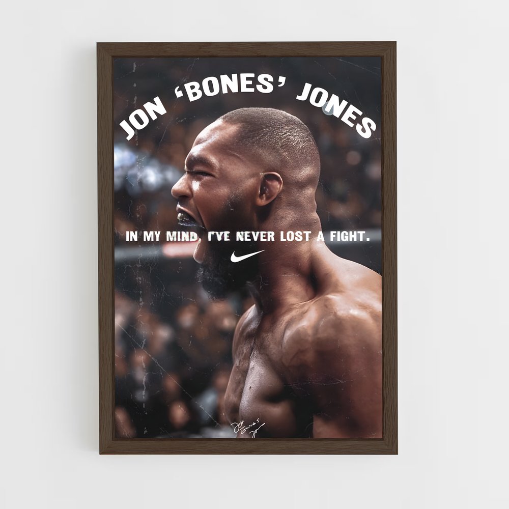 jon-jones-9 cadre Bois foncé