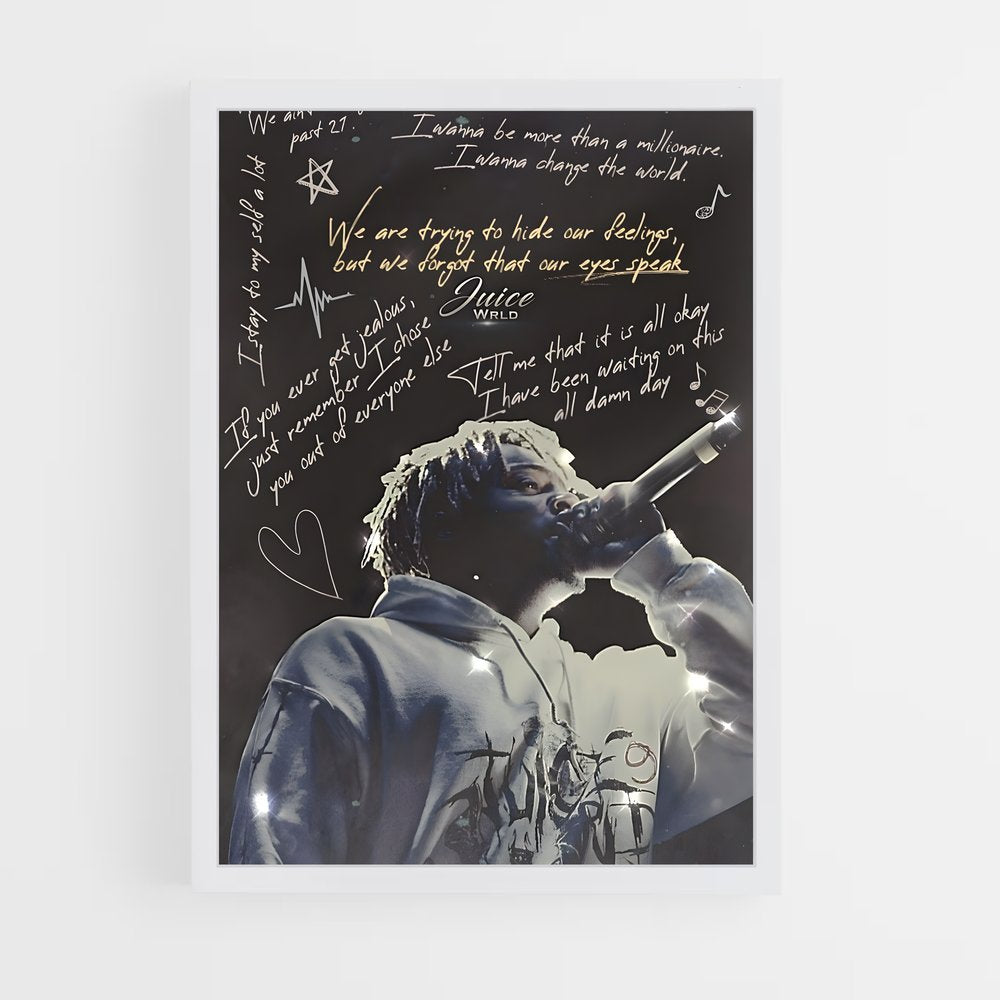 juice-wrld-11 cadre Blanc