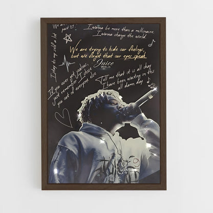 juice-wrld-11 cadre Bois foncé