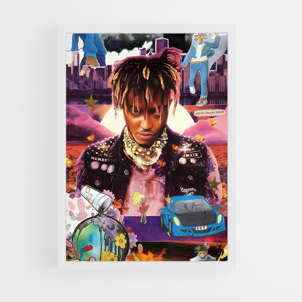 juice-wrld-4 cadre Blanc