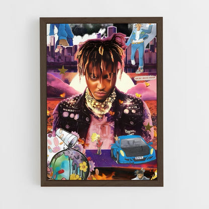 juice-wrld-4 cadre Bois foncé