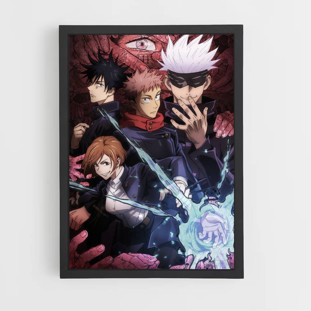 Poster Jujutsu Kaisen Équipe