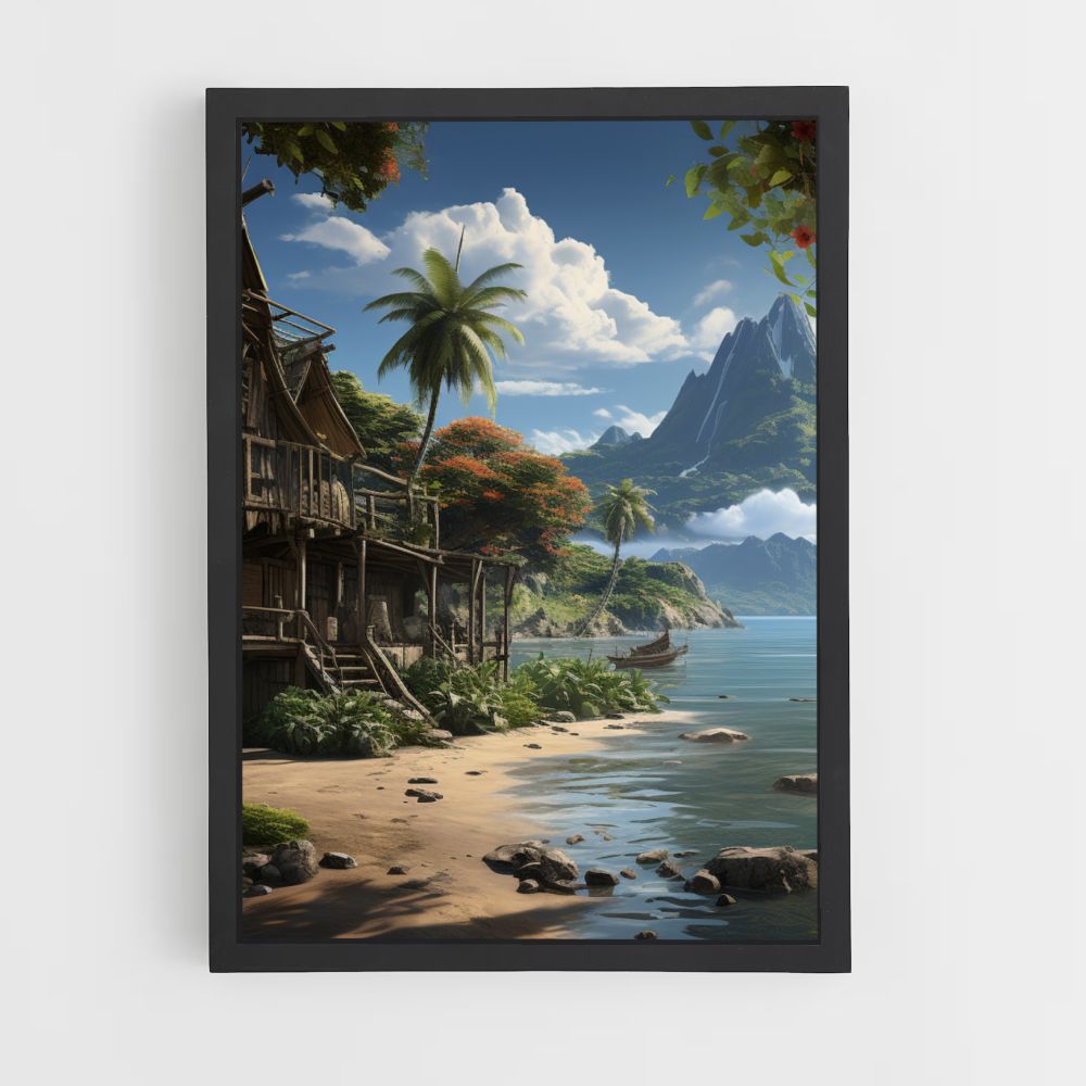 Poster Plage Tropicale