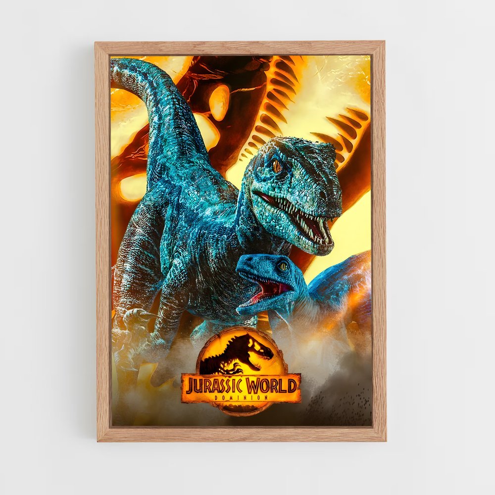 jurassic-park-19 cadre Bois clair