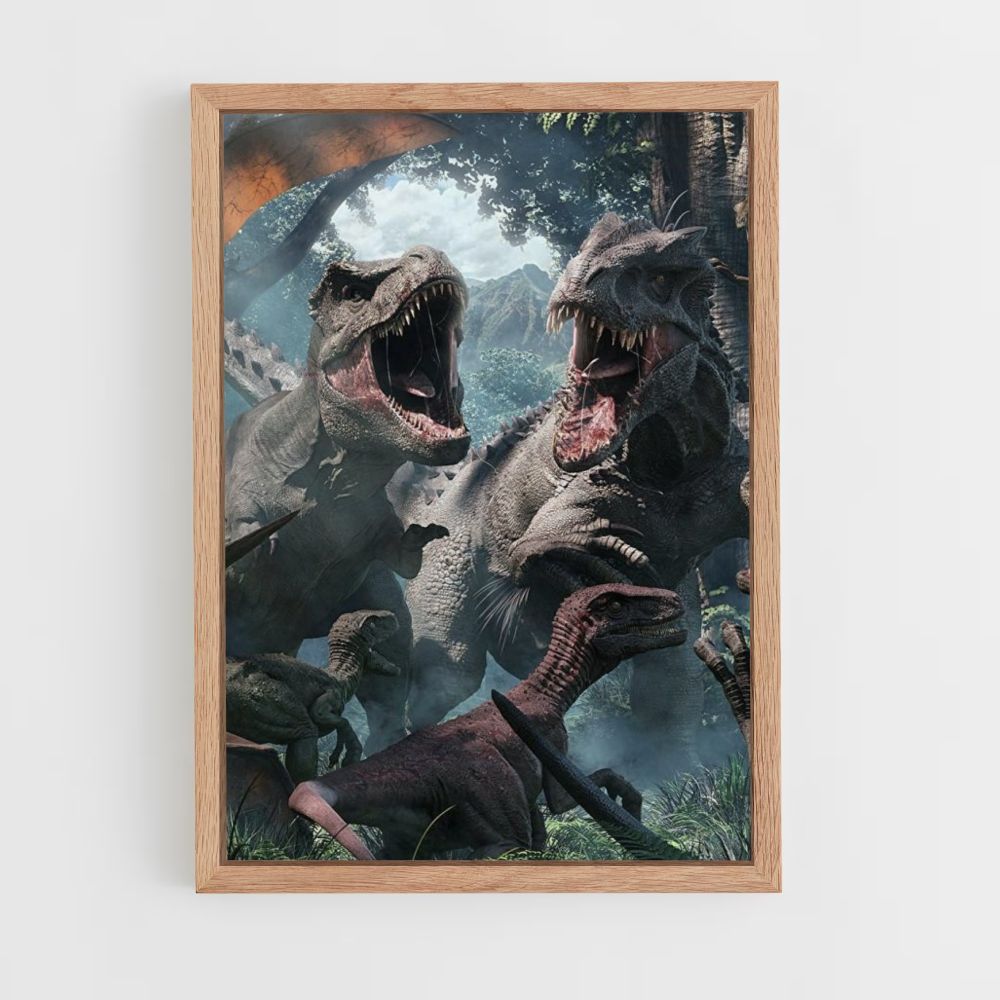 Poster Jurassic Park Dinosaures