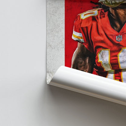 Poster Kansas City Chiefs Rouge