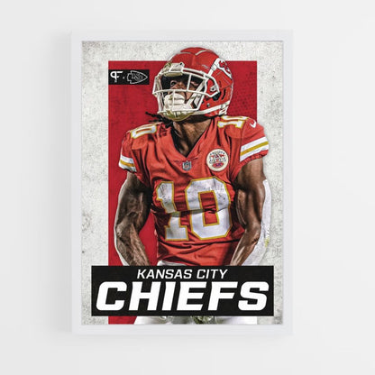 Poster Kansas City Chiefs Rouge