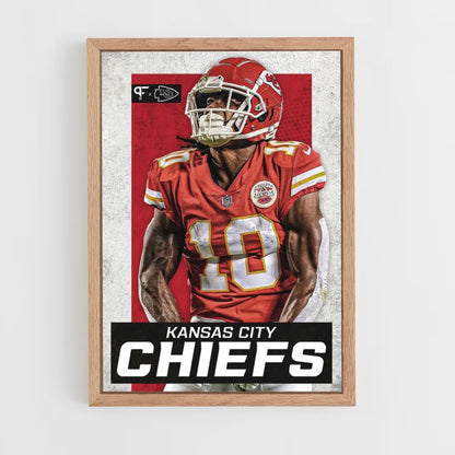 Poster Kansas City Chiefs Rouge