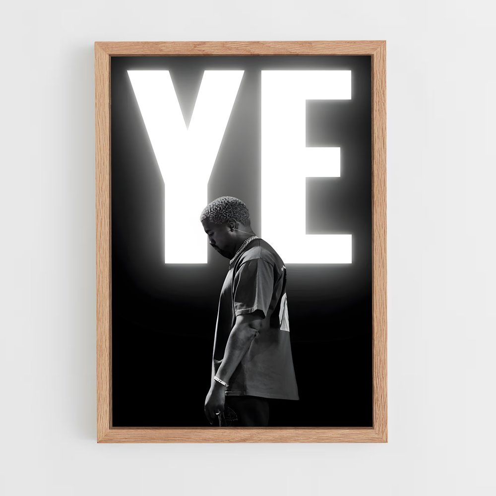kanye-west-2 cadre Bois clair