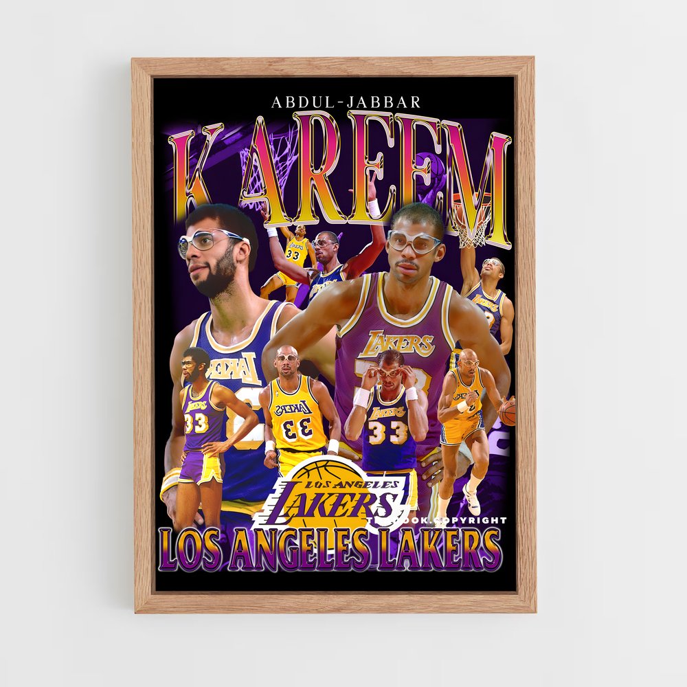 kareem-abdul-jabbar-11 cadre Bois clair