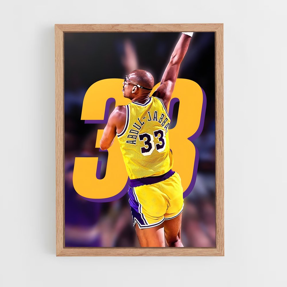 kareem-abdul-jabbar-12 cadre Bois clair