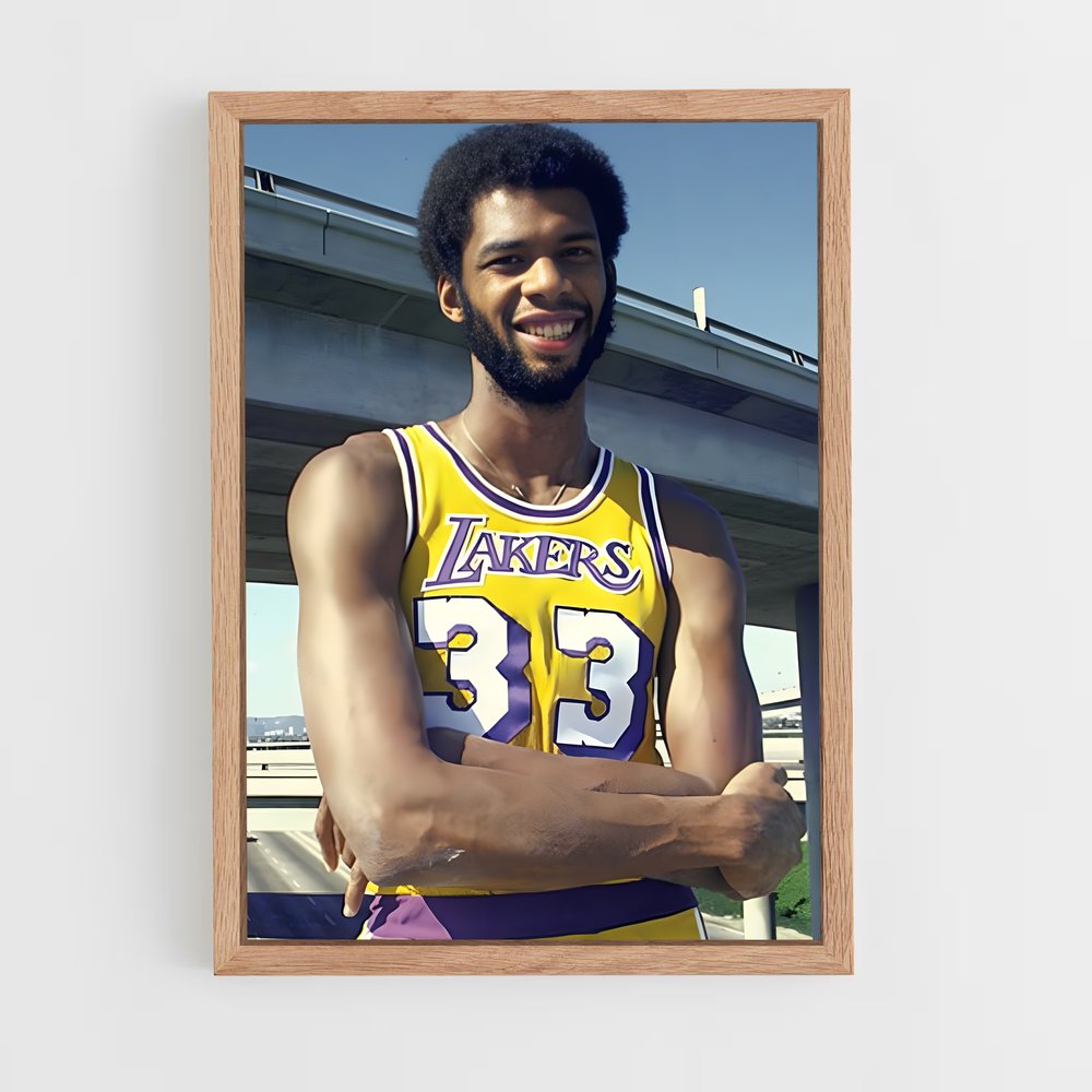 kareem-abdul-jabbar-8 cadre Bois clair