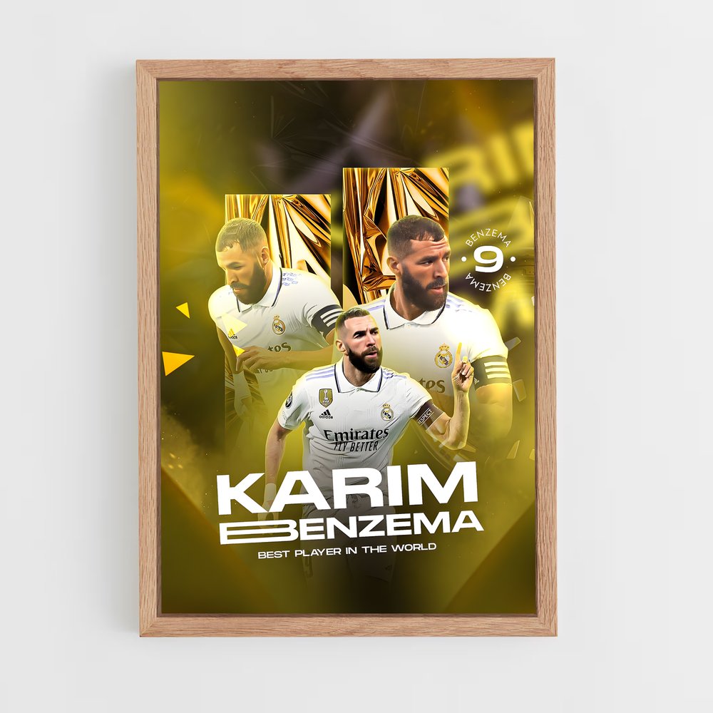 karim-benzema-1 cadre Bois clair