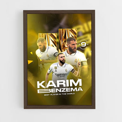 karim-benzema-1 cadre Bois foncé