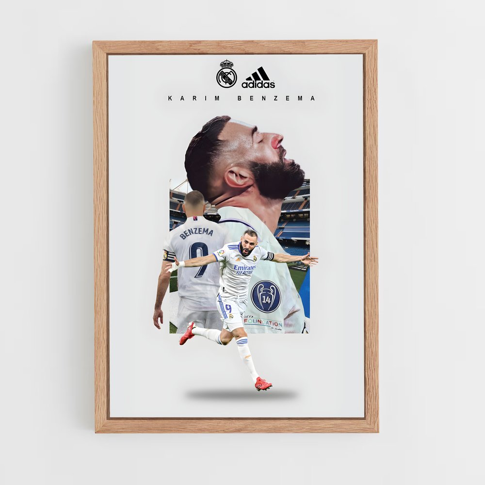 karim-benzema-10 cadre Bois clair