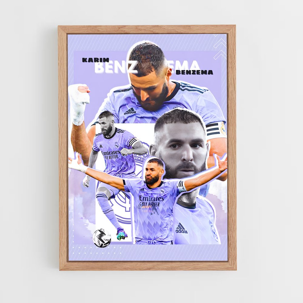 karim-benzema-11 cadre Bois clair
