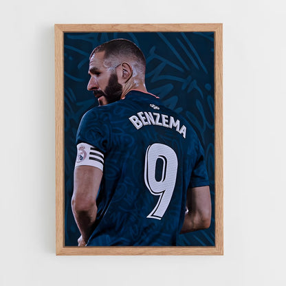 karim-benzema-15 cadre Bois clair