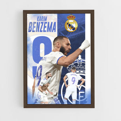 karim-benzema-2 cadre Bois foncé