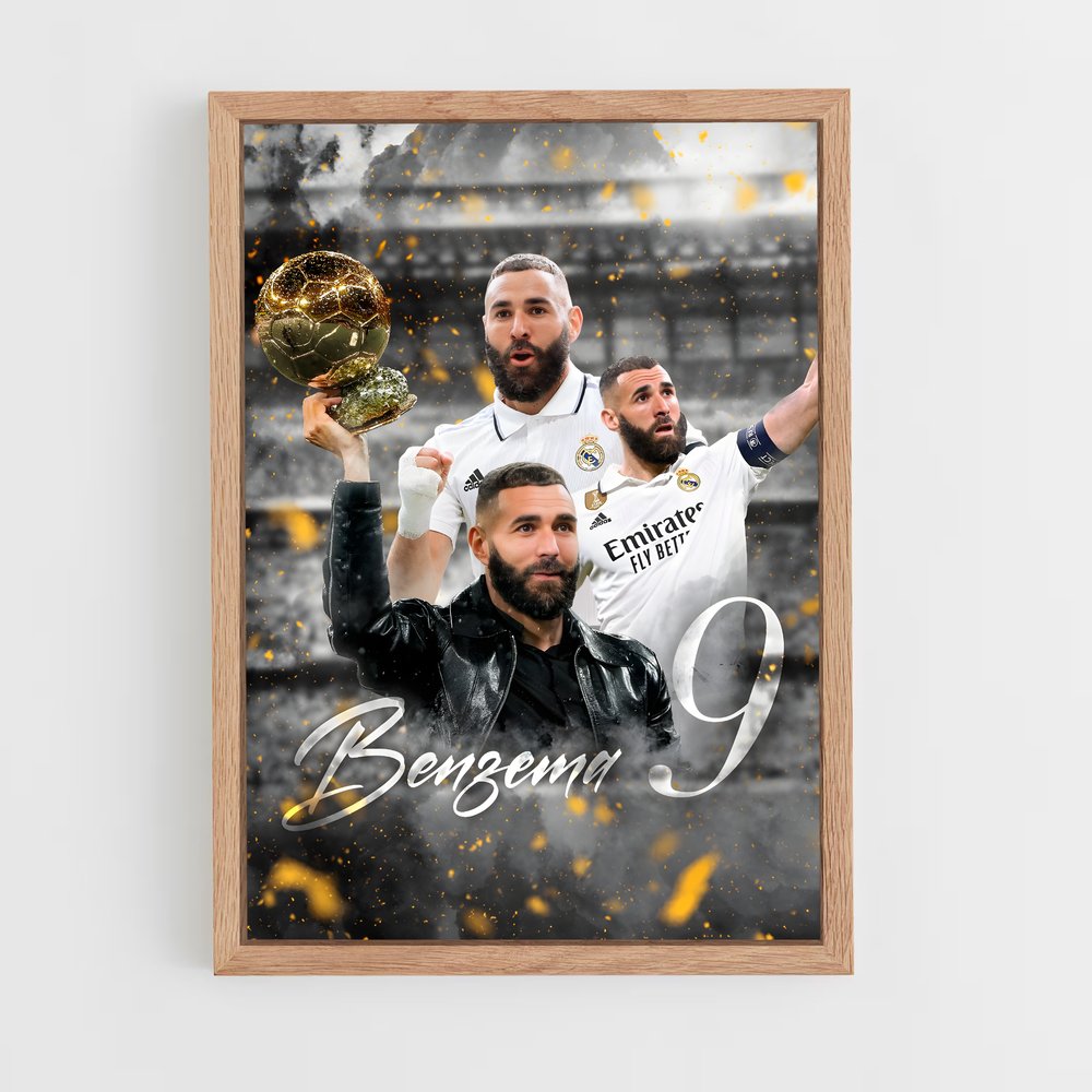 karim-benzema-3 cadre Bois clair