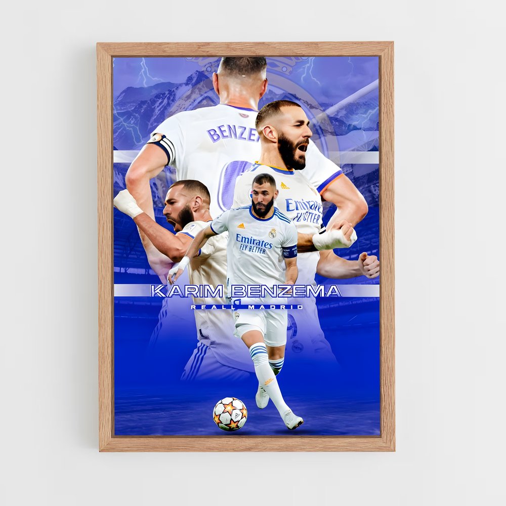 karim-benzema-4 cadre Bois clair