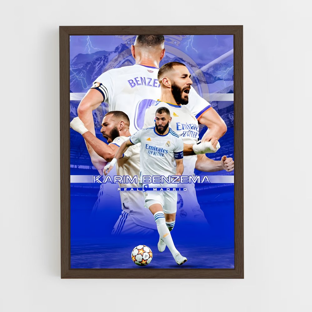 karim-benzema-4 cadre Bois foncé