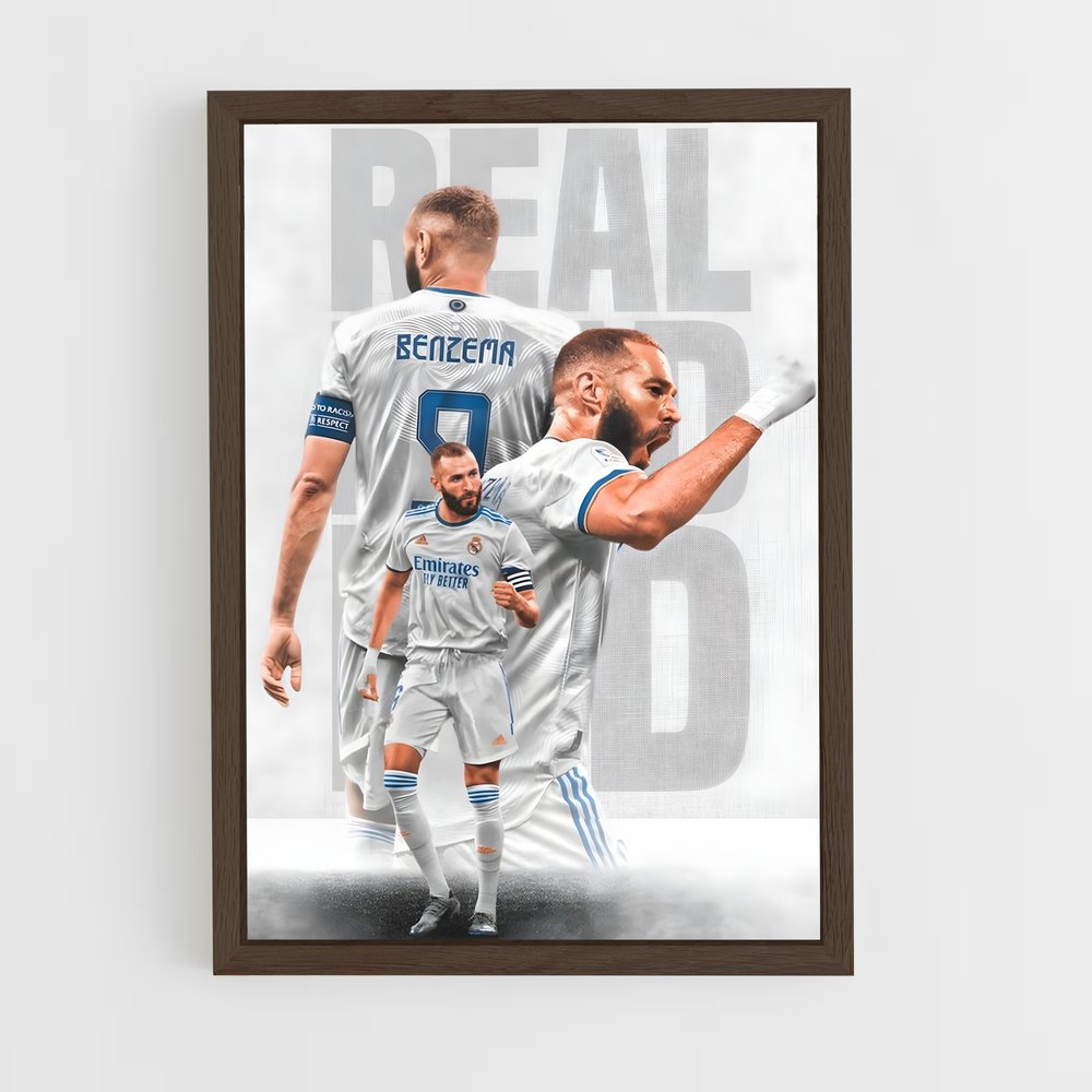 karim-benzema-6 cadre Bois foncé