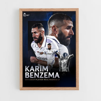 karim-benzema-8 cadre Bois clair