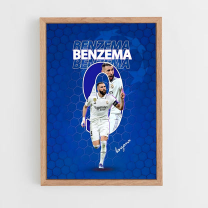 karim-benzema-9 cadre Bois clair