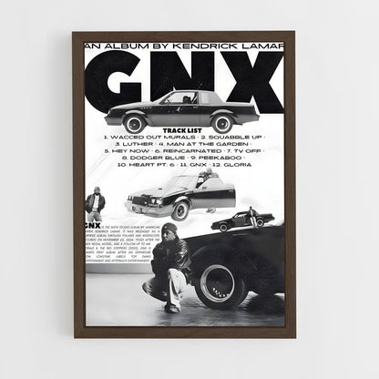 kendrick-lamar-2 cadre Bois foncé
