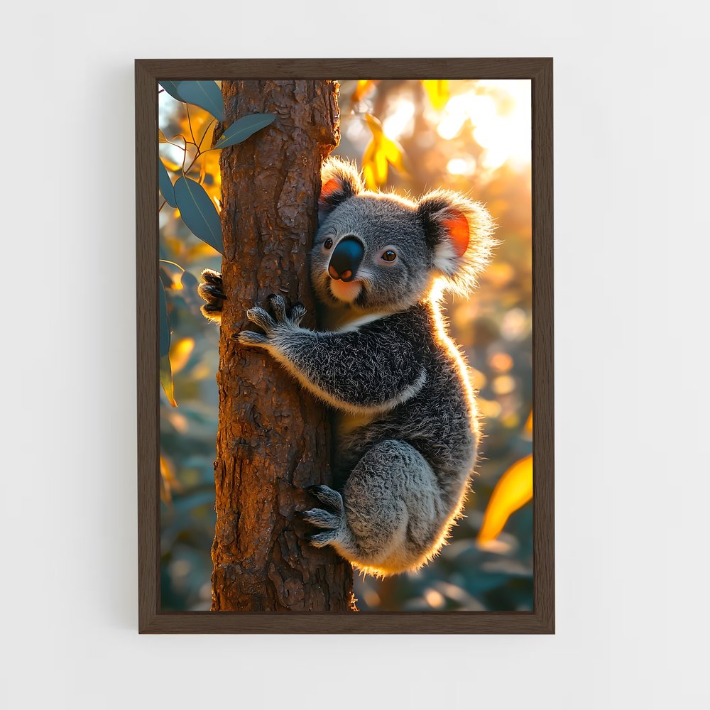 koala-3 cadre Bois foncé