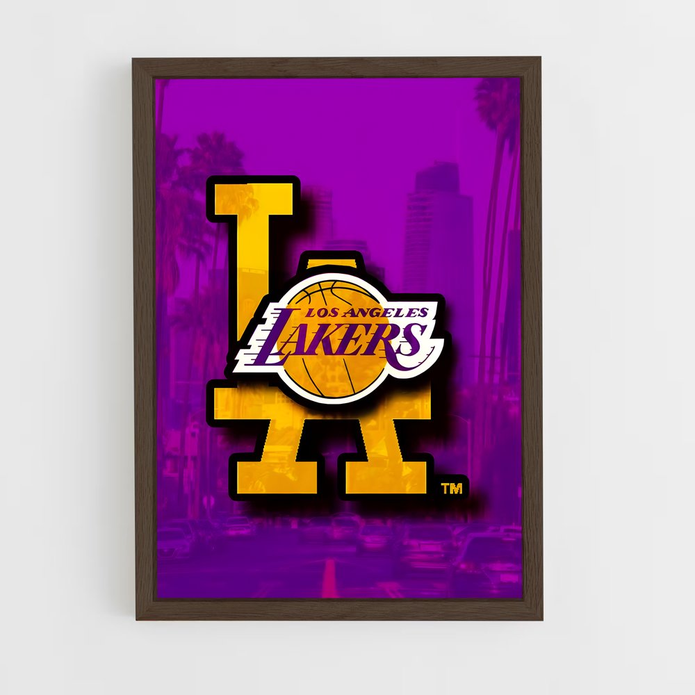 lakers-2 cadre Bois foncé