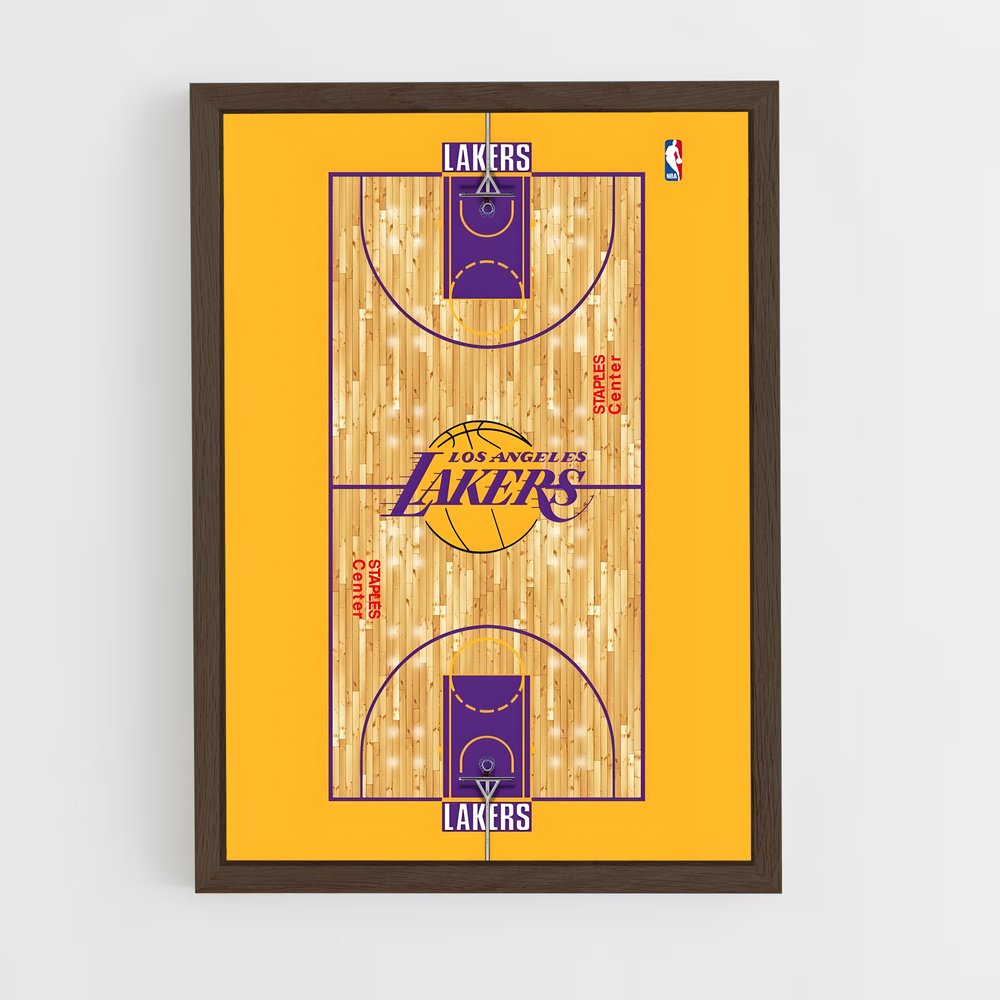 lakers-3 cadre Bois foncé