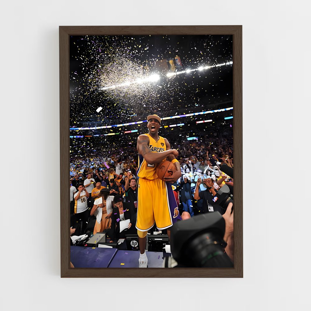 lakers-4 cadre Bois foncé