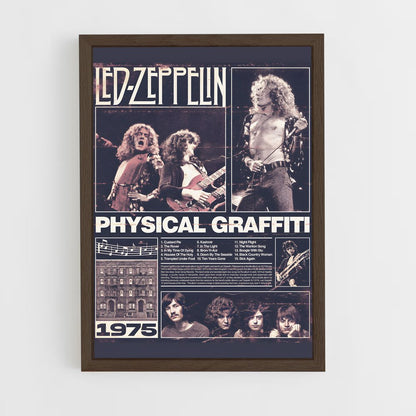 led-zeppelin-1 cadre Bois foncé