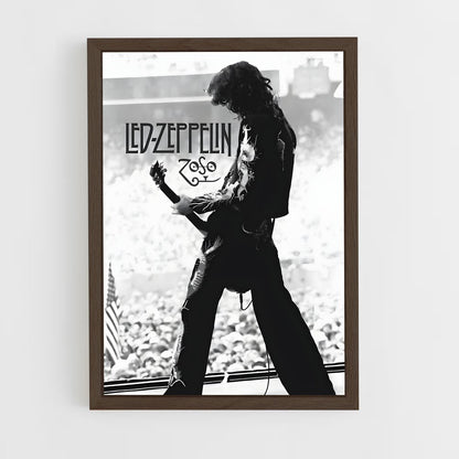 led-zeppelin-12 cadre Bois foncé