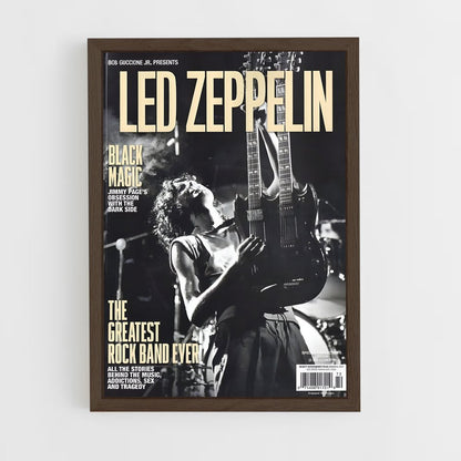 led-zeppelin-16 cadre Bois foncé