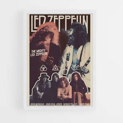 led-zeppelin-17 cadre Blanc
