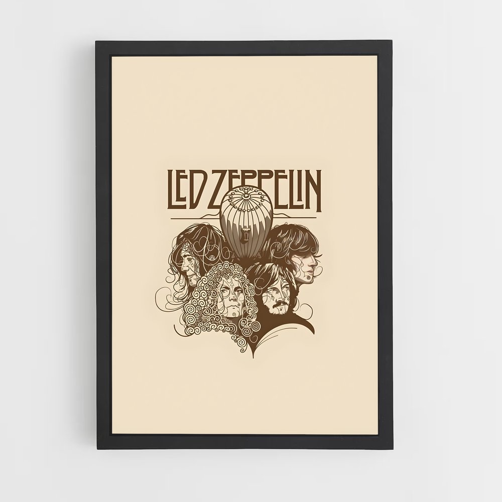 led-zeppelin-3 cadre Noir