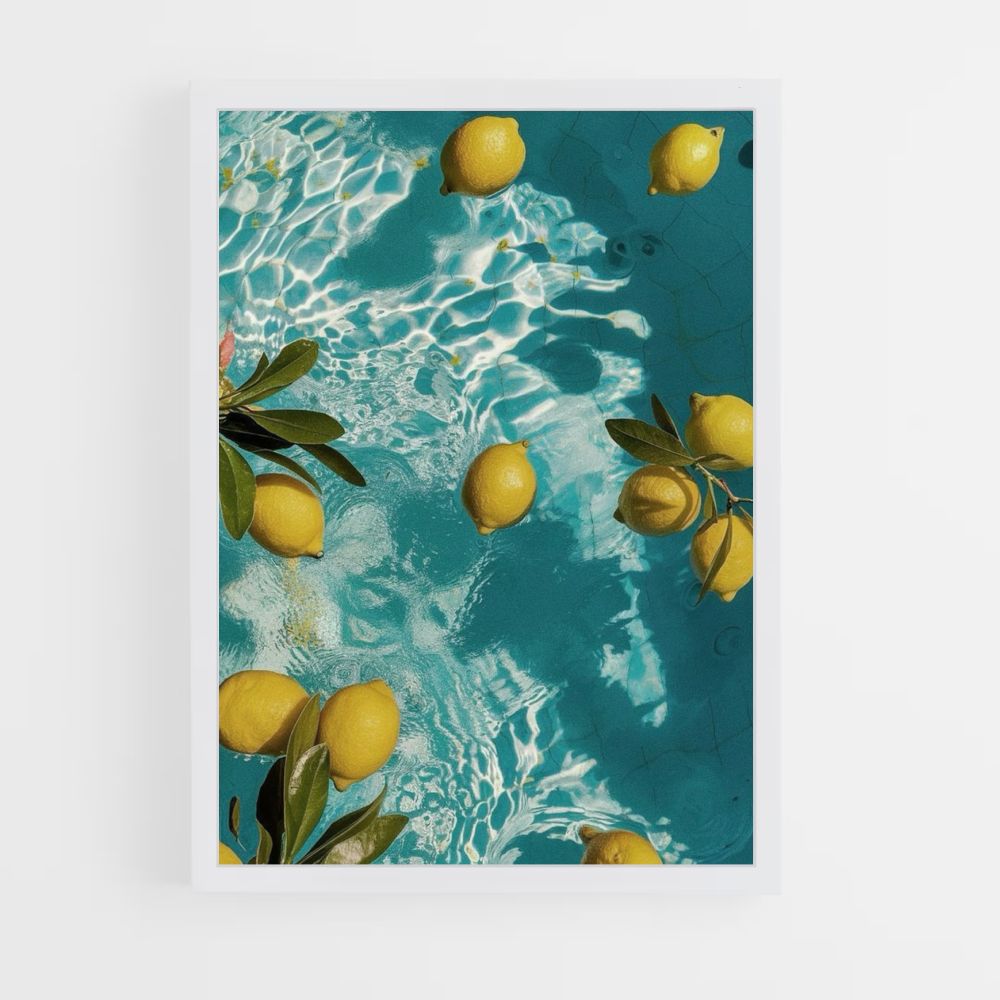 Poster Citron Piscine