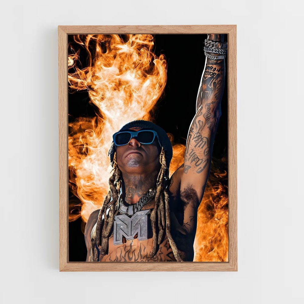 lil-wayne-6 cadre Bois clair