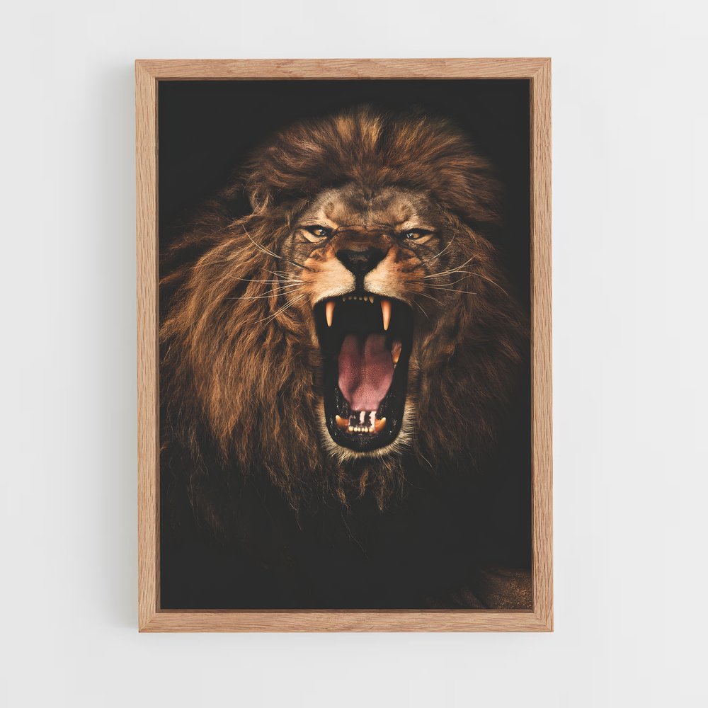 lion-2 cadre Bois clair