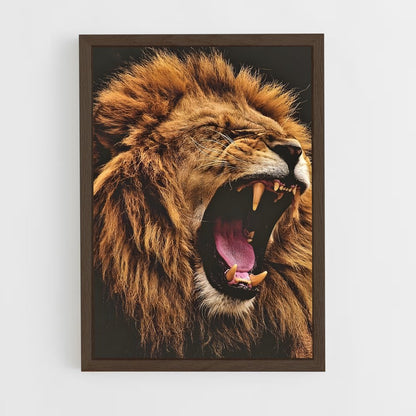 lion-3 cadre Bois foncé
