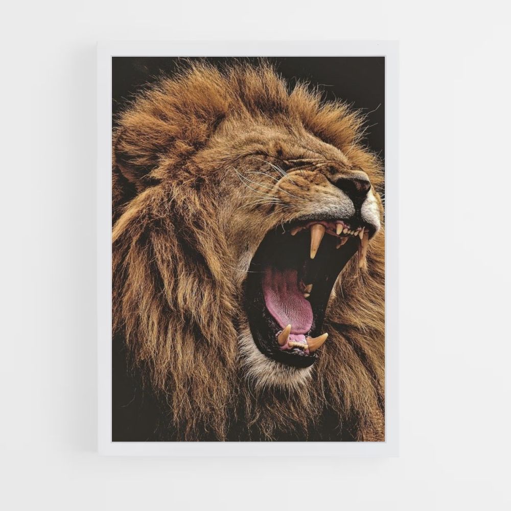 Poster Lion Dents