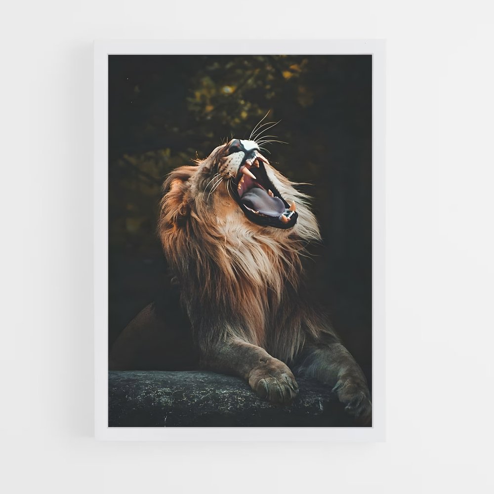 lion-4 cadre Blanc